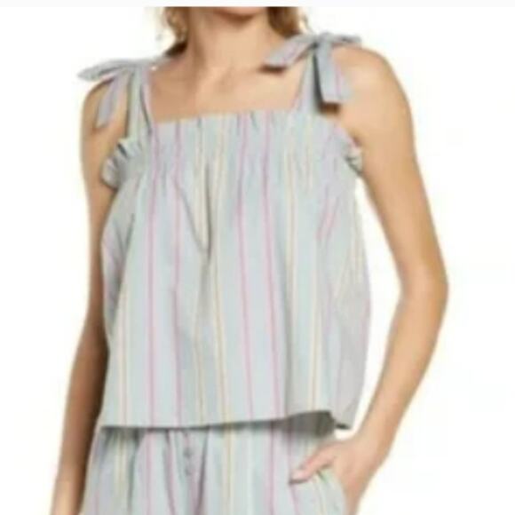 New ~ OPEN EDIT ~ Nordstrom 100% Cotton Poplin Top Small ~ - Picture 2 of 7